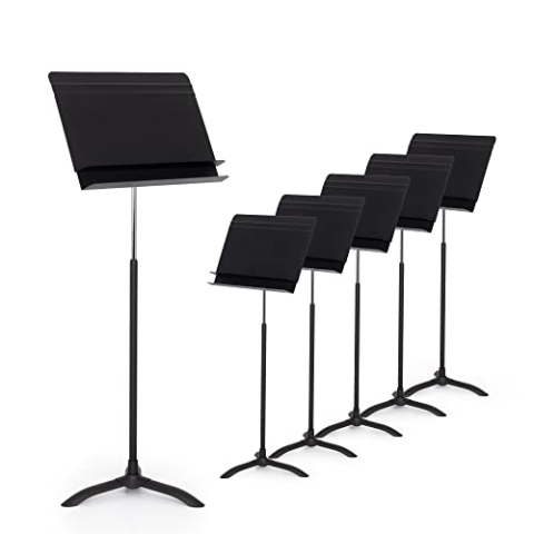 Manhasset Notenständer für Orchester, 6 Stück (schwarz) 5006