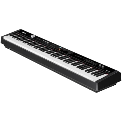 NU-X NPK-20 Professionelles Digitalpiano: Advanced Performance Workstation mit 88 Tasten abgestufter Hammeraktion, Bluetooth-Konnektivität und automatischen Begleitfunktionen