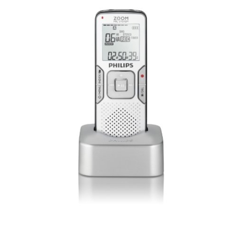 Philips LFH0868/00 Voice Tracer Digitaler Recorder Diktiergerät USB-Dockingstation mit Zoom Mic System