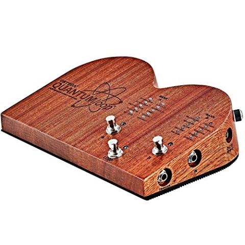 Ortega Guitars Digitale Stomp Box – Digitales Effektpedal und Looper – 16 Drum & Percussion Samples – Inklusive Netzteil – Mahagoni Holz, Natur (QUANTUMloop)