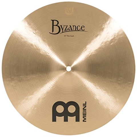 Meinl Cymbals Byzance Traditional Crash Thin 14 Zoll (Video) Schlagzeug Becken (35,56cm) B20 Bronze, Traditionelles Finish (B14TC)