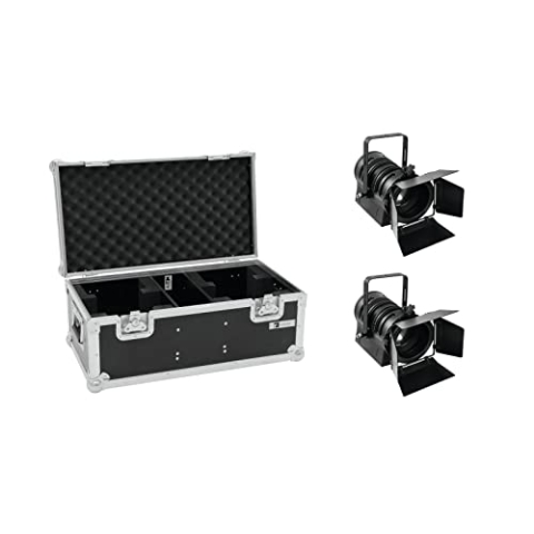 EUROLITE Set 2x LED THA-40PC sw + Case | 2x lüfterloser PC-Scheinwerfer inklusive PRO Flightcase