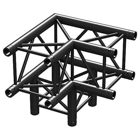 BeamZ Professional Truss P30-C30B Vierkanttraverse schwarz 90° 3-Wege-Winkel
