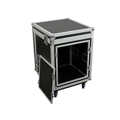 ROADINGER Spezial-Kombi-Case Profi, 14HE mit Rollen | Flightcase mit Rollen