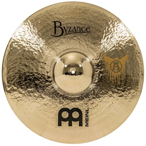Meinl Byzance Brillant Chris Adler 24 Zoll Pure Metal Ride (Video) Schlagzeug Becken (60,96cm) B20 Bronze, brilliantes Finish (B24PMR-B)