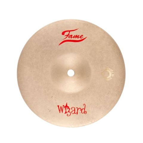 Fame Wizard Thin Splash 8" Ride Cymbal, Handgefertigte B20 Bronze, Sandgestrahlt, Dunkler Vintage Sound, Vielschichtig, Kurzes Sustain, Ideal für Studio und Bühne"