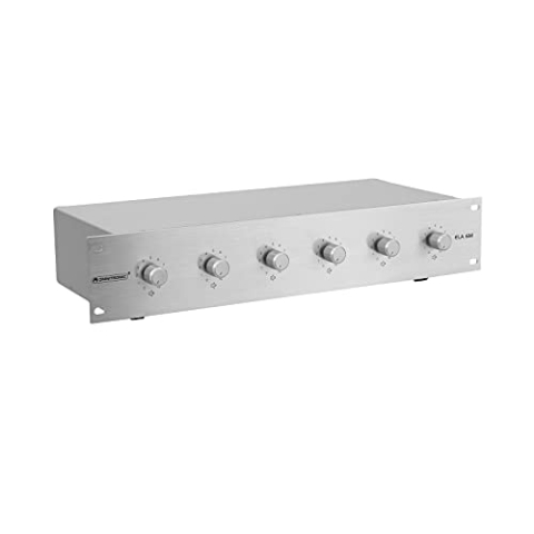 OMNITRONIC ELA 6M-Zonen LS-Regler 5W SIL | 6-facher ELA-Lautstärkersteller mit 24-V-Pflichtempfangsrelais