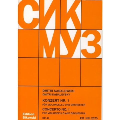KABALEVSKY - Concierto nº 1 Op.49 para Violoncello y Piano