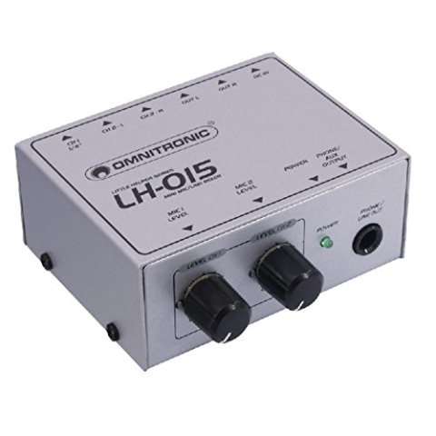 OMNITRONIC LH-015 2-Kanal Mic-Line-Mixer | 2-Kanal-Mikrofon-Line-Mixer im Miniaturformat