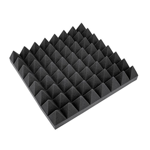OMNITRONIC Akustikschaumstoff Pyramide 100mm, 50x50cm | Akustikschaumstoff zur Schallabsorbation