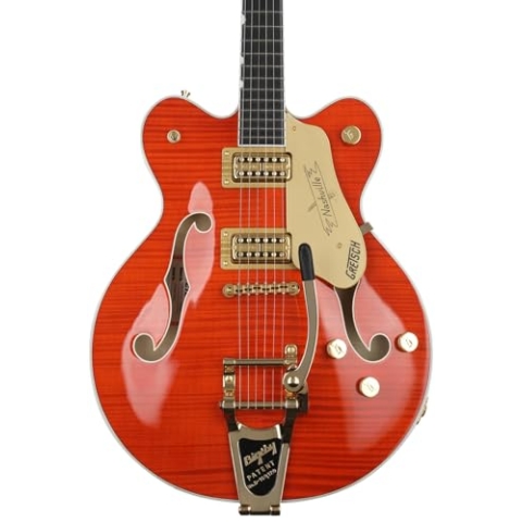Gretsch G6620TFM Players Edition Nashville Center Block Double-Cut Bigsby Orange Stain - Halbakustik Custom Gitarre