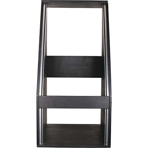MUSIC STORE Siderack, 17+6HE, Birke MP Bausatz, Schwarz, Studio Rack aus 18mm Birke Multiplex, Aluminiumschienen