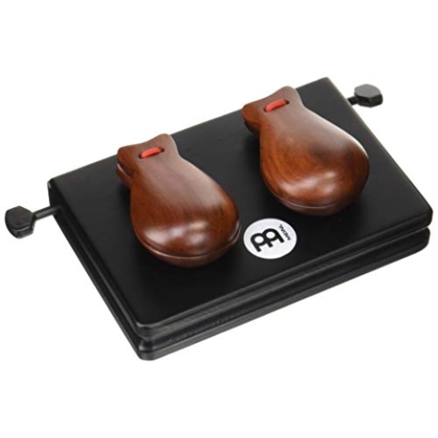 Meinl Percussion Castanet Machine Instrument - Kastagnettenmaschine mit zwei Kastagnetten - Einzeln einstellbar - Musikinstrument - Indischer Palisander, Mehrfarbig (CM2)