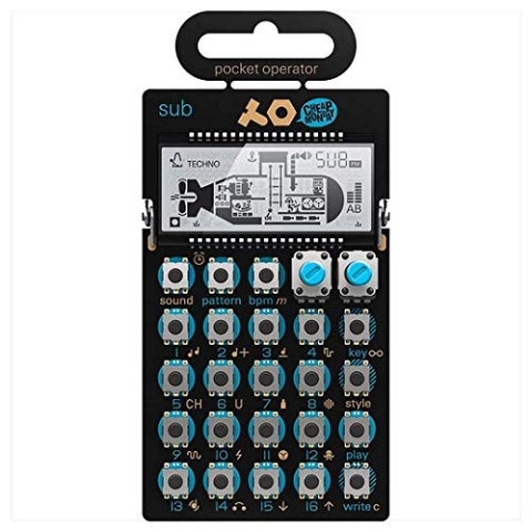Teenage Engineering PO-14 Sub - Deep Bass Line Synthesizer Pocket Operator (16 Step Sequenzer, Micro Drum Machine, 16 Effekte, Lautsprecher, Line In/Out, LCD-Display)