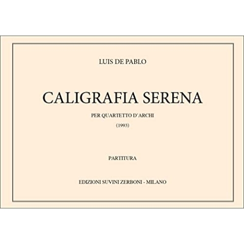 Luis De Pablo-Caligrafia Serena-SCORE