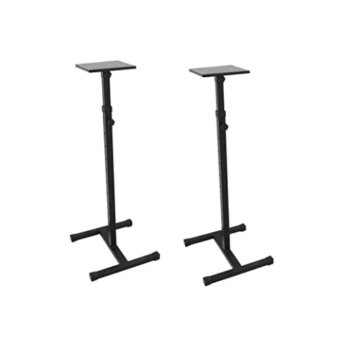 OMNITRONIC MO-1 Monitorständer 2x | Monitorständer, von 93 bis 148 cm ausfahrbar, Maximallast 18 kg