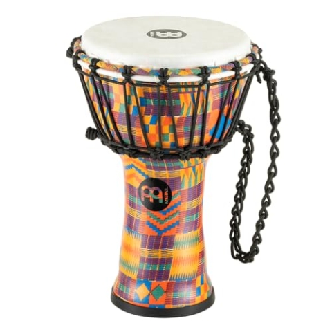 Meinl Percussion JRD Djembe Musikinstrument - Sehr kleine Handtrommel - Reiseinstrument - Durchmesser 7 Zoll - Kunststoff, Mehrfarbig (JRD-KQ)