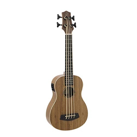 DIMAVERY UK-700 Bass-Ukulele. Zebra mit Tonabnehmer