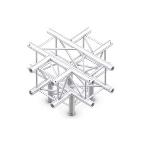 Milos Pro-30 Square F Truss - Cross + Down 5-way QCVF51-90° corner - heavy duty - silver - F