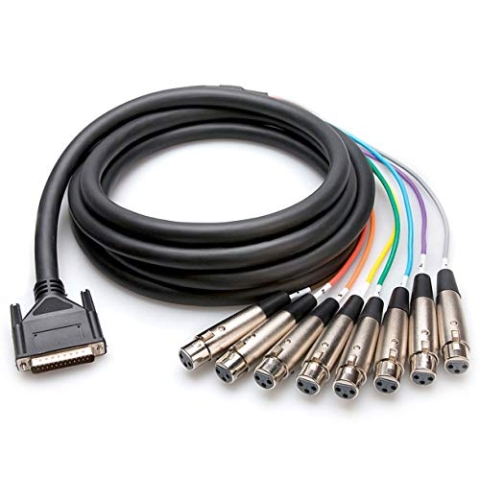 Hosa DTF-803, Balanced Snake, XLR3F to DB25, 3 m