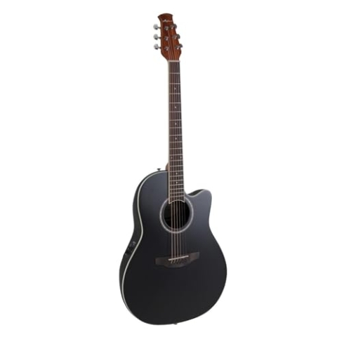 Applause E Akustikgitarre traditional AB28-5S Super Shallow Cutaway black satin