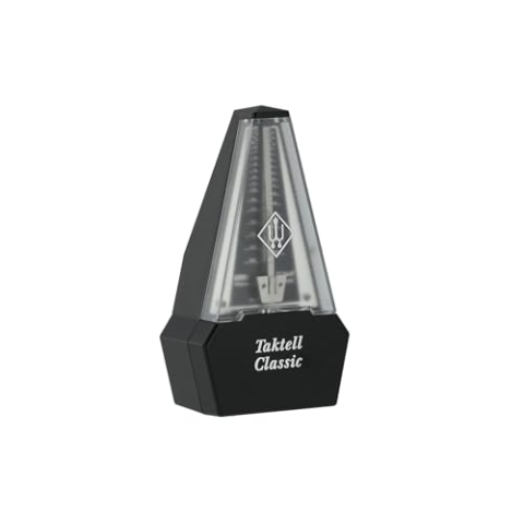Wittner Metronom Taktell Classic Serie 829 - Kunststoffgehäuse - Ohne Glocke - Schwarz/Silberfarben - Mechanisch zum Aufziehen - Keine Batterien erforderlich - Made in Germany