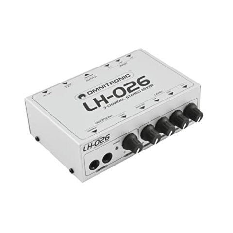 OMNITRONIC LH-026 3-Kanal-Stereo-Mixer | 3-Kanal-Stereo-Mixer, Cinch