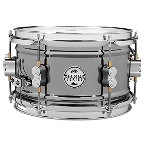 PDP Concept Series Metal Snare, 10" x 6", Black Nickel Over Steel