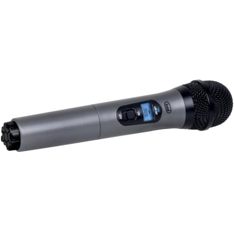 Trevi EM 401 UHF Funkmikrofon, Empfänger Jack 6,3 mm, klare und verzerrungsfreie Wiedergabe bis zu 20 m