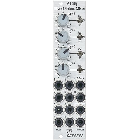 Doepfer A-138j Inverting/Interrupting Mixer (Janus Mixer) - Mixer Modular Synthesizer