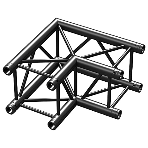 BeamZ Professional Truss P30-C21B Vierkanttraverse schwarz 90° 2-Wege-Winkel