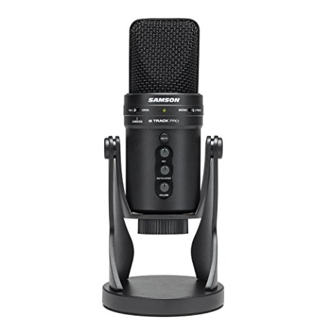 Samson G-Track Pro - Professional USB Microphone with Audio Interface - Black