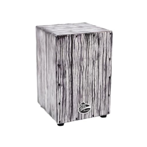 LP Latin Percussion LP819036 Cajon Aspire Accent, Birke/Pappel, Wire (3 x 16), Finish: White Streak
