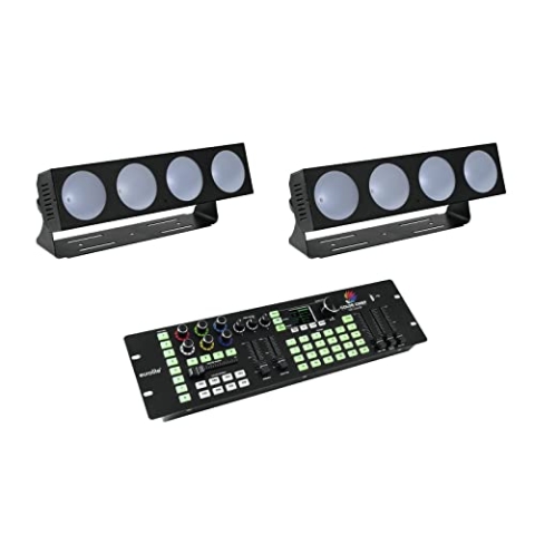 EUROLITE Set 2x LED CBB-4 + DMX LED Color Chief Controller | 2x LED-Lichteffektleiste mit RGB-Farbmischung inklusive DMX-Lichtpult