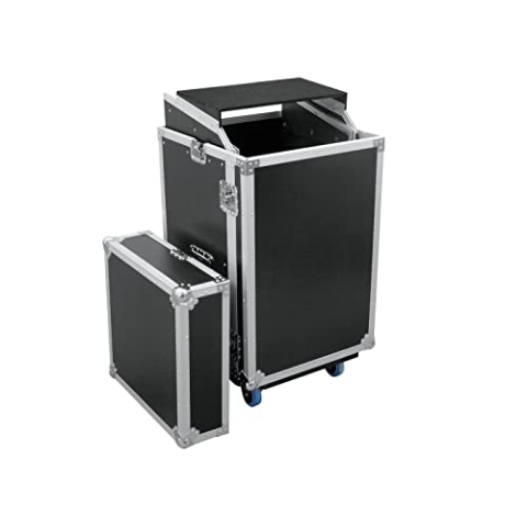 ROADINGER Spezial-Kombi-Case LS5 Laptop-Rack, 17HE | Flightcase für 483-mm-Geräte (19"), mit Laptopablage