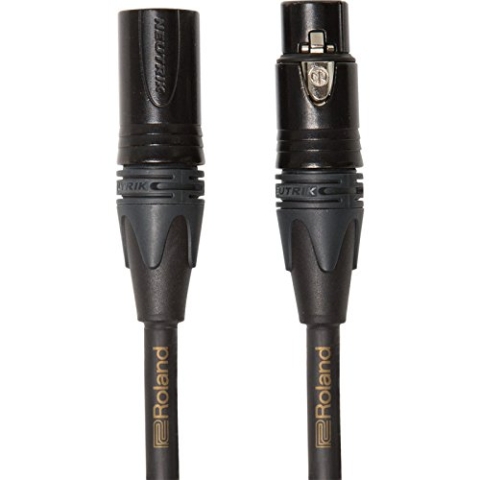 Roland Gold-Serie symmetrisches Mikrofonkabel – Neutrik XLR-Stecker, Länge: 3m – RMC-G10