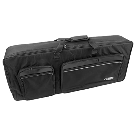 Classic Cantabile KT-A Keyboardtasche Größe A (Innenmaße 96 x 38 x 14cm, Schaumstoffpolsterung, reiß- und wasserfest, Rucksackgurte verstellbar) schwarz