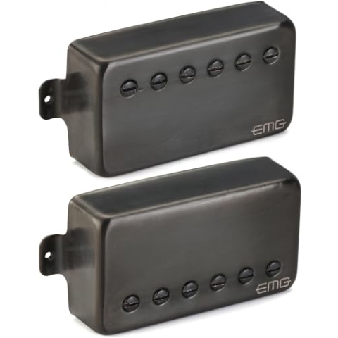 EMG MF Marty Friedman Gitarren-Tonabnehmer Set, gebürstetes schwarzes Chrom