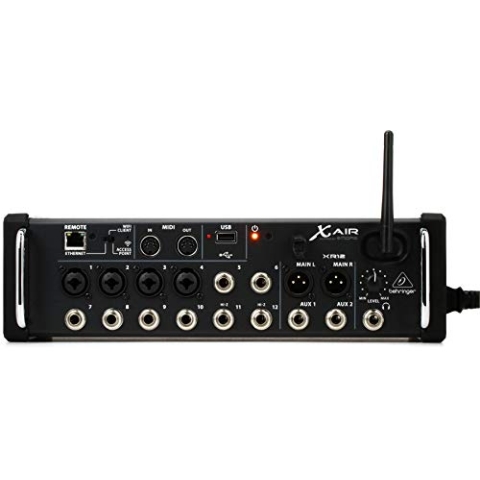 Behringer X AIR XR12 Digitalmixer mit 12 Eingängen für iPad/Android-Tablets mit 4 programmierbaren Midas-Vorverstärkern, 8 Line-Eingängen, integriertem WLAN-Modul und USB-Stereorecorder