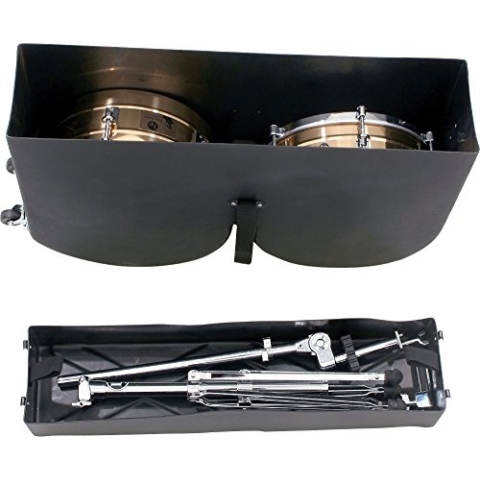 LP Latin Percussion LP520 Timbale Case mit Rollen, strapazierfähiger Kunststoff, für Timbales 14" und 15"