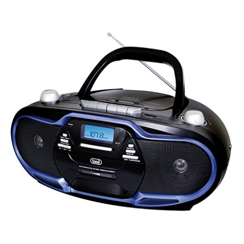 Trevi Radio Stereo CMP574 USB, Kassette, CD, MP3, SB, SD-Karte, 20W blau