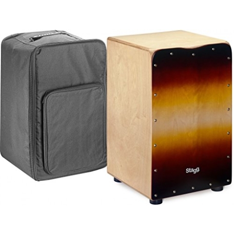 Stagg CAJ-50M SB Cajon mit Tasche - Medium Size - Sunburst