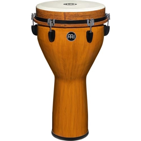Meinl Percussion Jumbo Djembe Instrument - Große Handtrommel - Mechanisches Stimmsystem - Durchmesser 12 Zoll - Kunststoff, Braun (JD14BW)