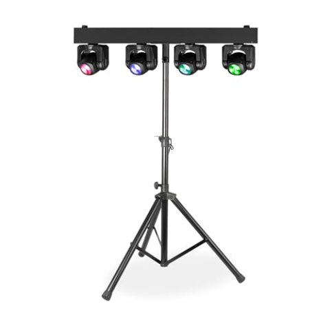 BeamZ Panther Quatro Moving Head Bar inkl. Stativ – 4x 40W RGBW LED, Musiksteuerung, Moving Head LED für Party- & Bühnenbeleuchtung – DMX Bühnenlicht, Stroboskop, Discolicht Partylicht, Lichtorgel