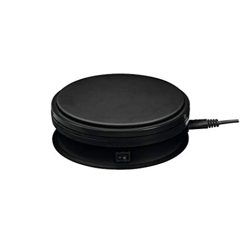 EUROPALMS Drehteller 15cm bis 5kg schwarz | Rotierender Teller als Träger