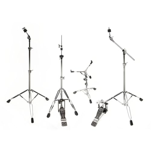 Fame HWS-7500 Drum Hardware Set, Einzelkette Antrieb, Doppelstrebig, Einstellbare Federspannung, Verchromt Finish, Inklusive Einzelpedal FP7000, Hi Hat Ständer HH7000, Snare Ständer SDS7000,
