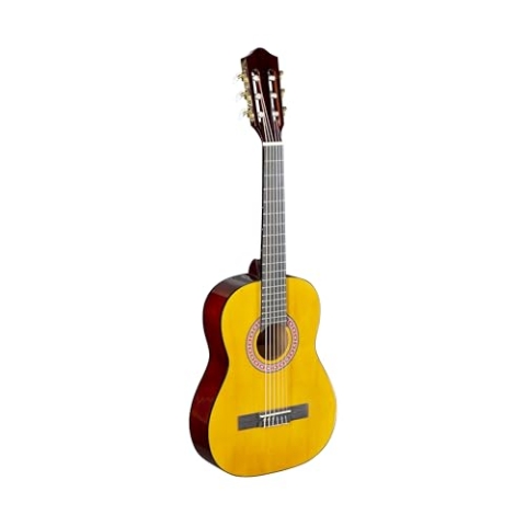 J & D CG-1 1/2 NT Konzertgitarre, 1/2 Gitarre Classic, Classical Guitar mit Natural Fichtendecke, Akustik-Gitarre, ideal zum Gitarre lernen