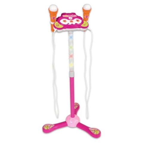 Bontempi - TwinStage Mic-Double Bühnenmikrofon mit MP3-Anschluss für atemberaubende Leistung, Rosa, 360 x 360 x 890 mm, 40 1472, Rosa B