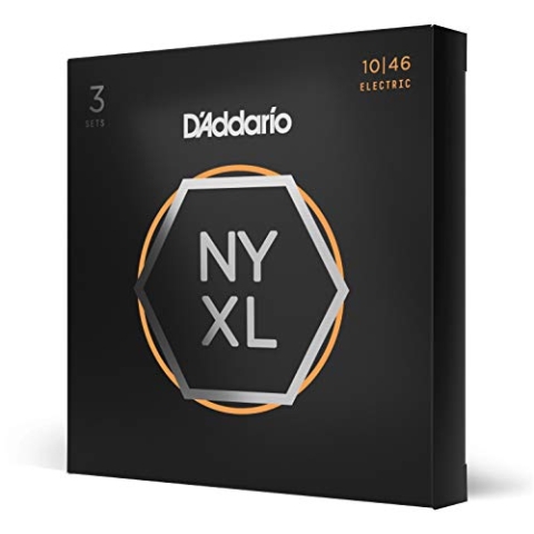 D'Addario E Gitarren Saiten | Gitarrensaiten E Gitarre | Premium Saiten E-Gitarre | DER BELIEBTESTEN SAITENMARKE | NYXL1046-3P | "New York" Stahl | Reg. Light (10-46) | 3er Pack