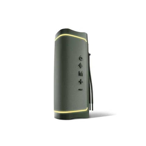 Energy Sistem Yume Eco Bluetooth-Lautsprecher (100% recycelter Kunststoff, 15 W, IPX6, TWS, MP3, Micro SD), Grün